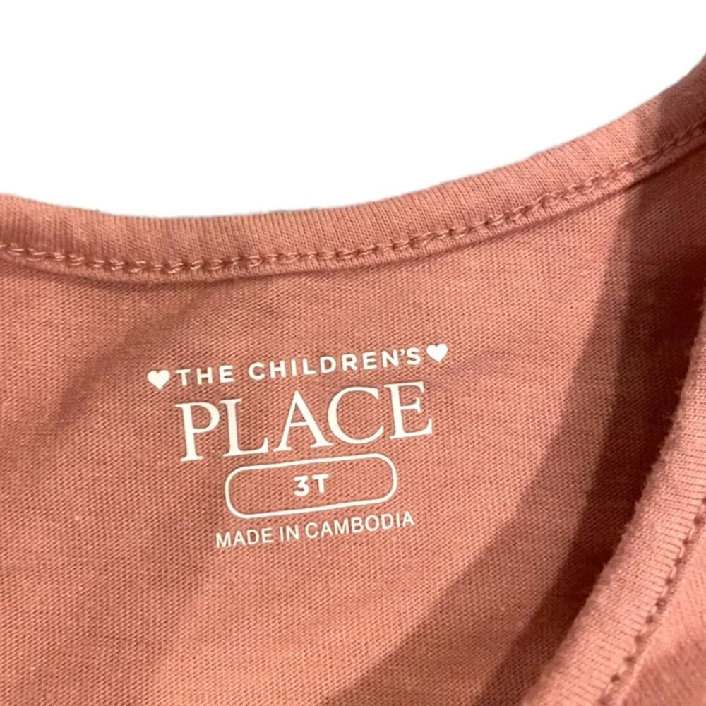 Children's Place 3T Sequin Owl Cold Shoulder Shirt